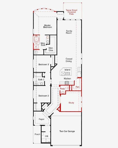 2D floor plan layout of this home in Jubilee, Hockley, TX (Image 2). 2D floor plan layout of this home in Jubilee, Hockley, TX (Image 2).