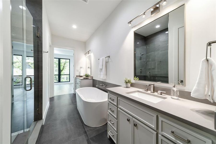 Furnished interior view inside a new home in , Dallas (Image 18).