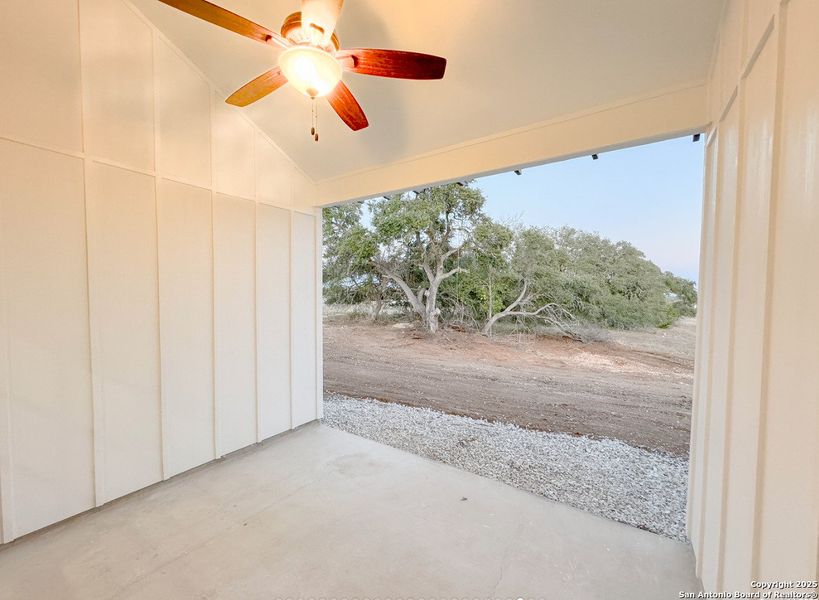 Exterior details and patio area of a home in , Blanco (Image 2).