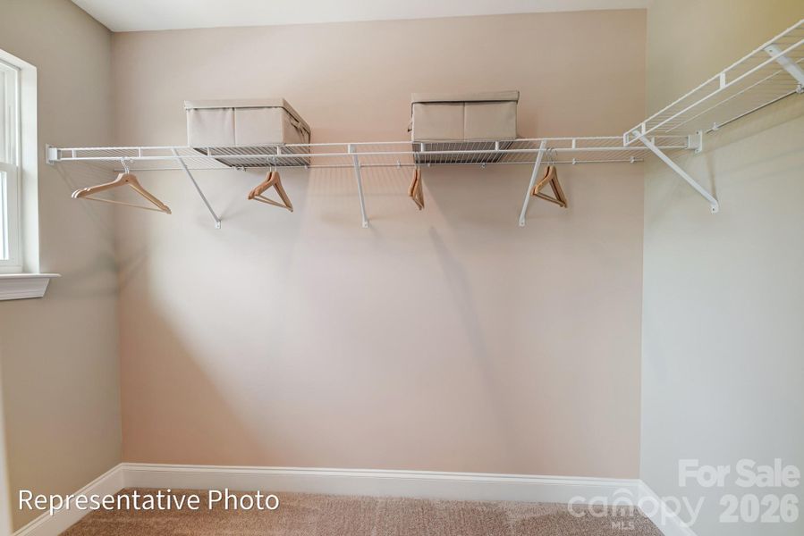 Secondary bedroom with walk-in closet
