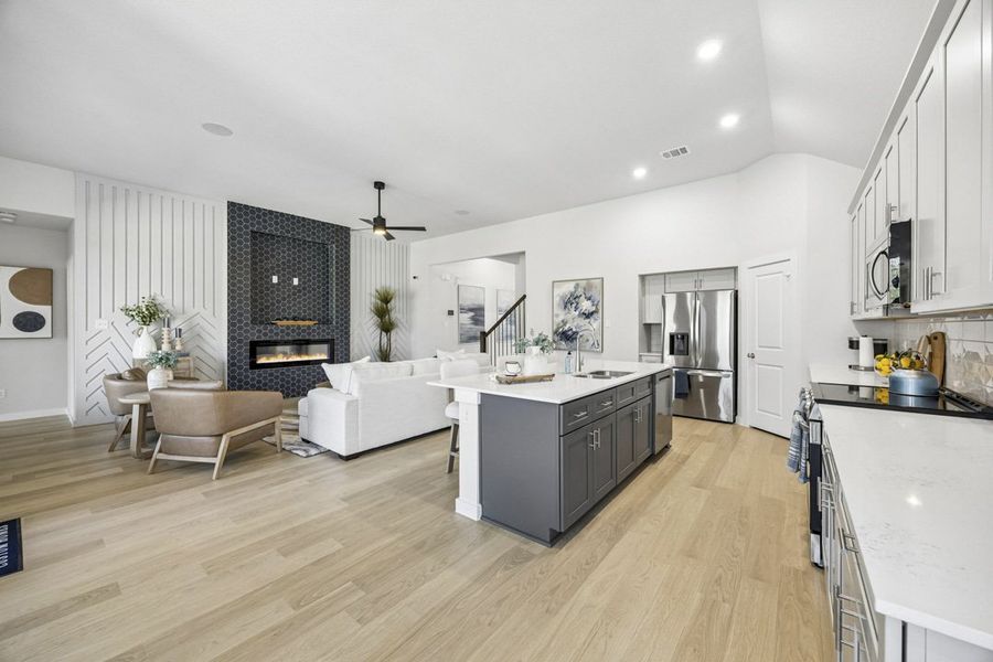 Furnished interior view inside a new home in Mercer Meadows, Royse City (Image 10).