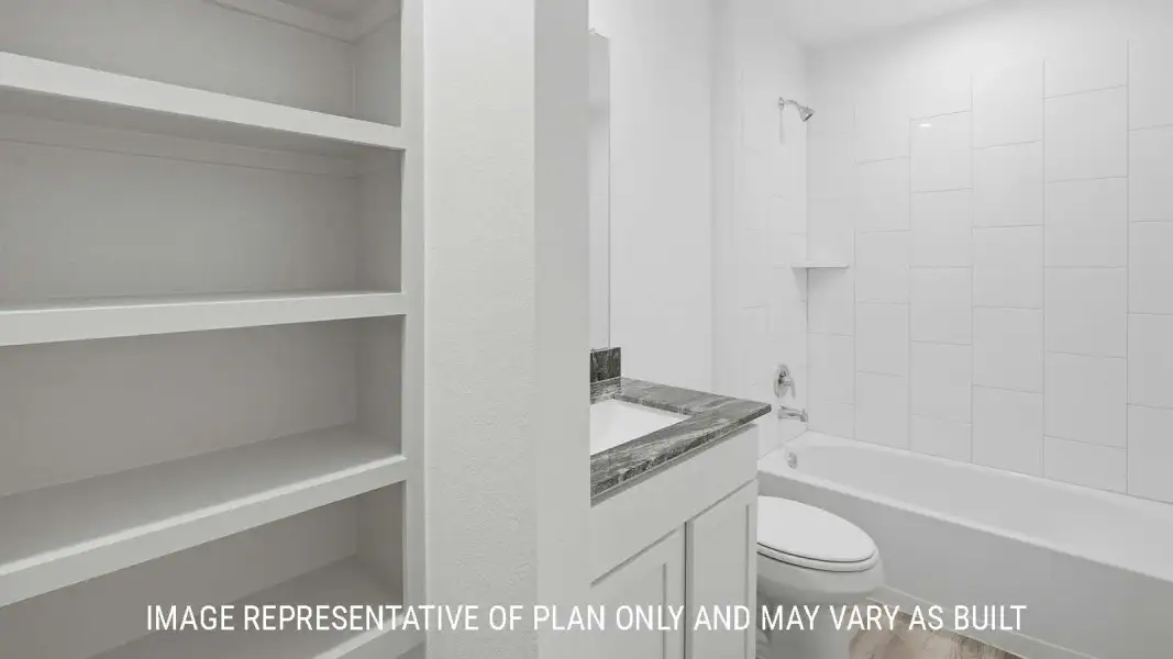 Representative interior finishes for a home built from the Bellvue by D.R. Horton in Woodland Park, Beaumont (Image 16).
