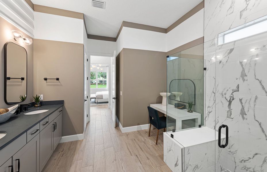 Furnished interior view inside a new home in Del Webb Tradition, Port St. Lucie (Image 11).