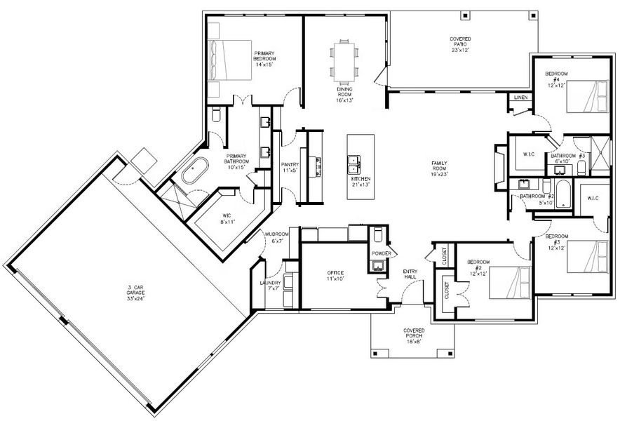 2D floor plan layout for the 2763 by Faircroft Homes in Arborwood, Waller, TX (Image 2). 2D floor plan layout for the 2763 by Faircroft Homes in Arborwood, Waller, TX (Image 2).