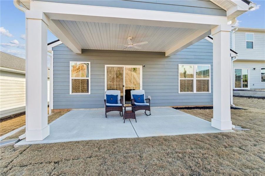 Exterior details and patio area of a home in , Hoschton (Image 23).