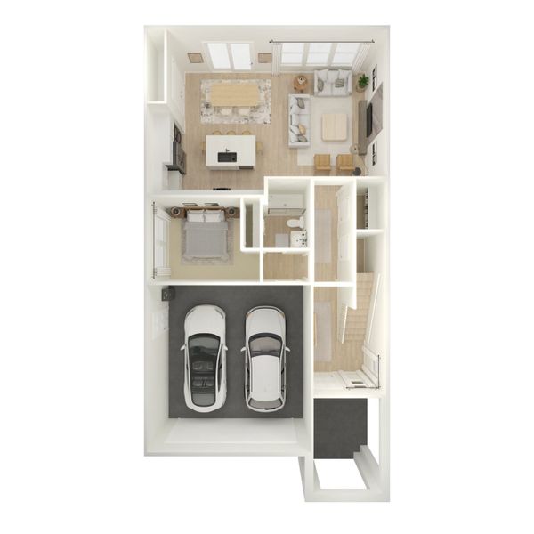 2D floor plan layout for the Prairie Willow by K. Hovnanian® Homes in Sheffield Place, Gilbert, AZ (Image 4).