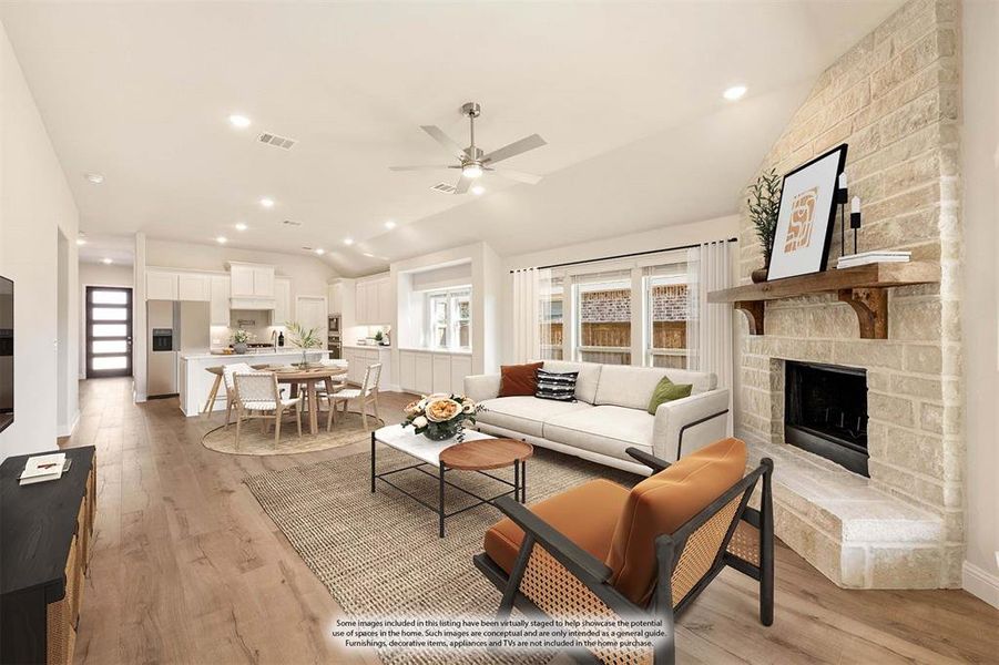 Furnished interior view inside a new home in Waterscape Classic 60s, Royse City (Image 11).