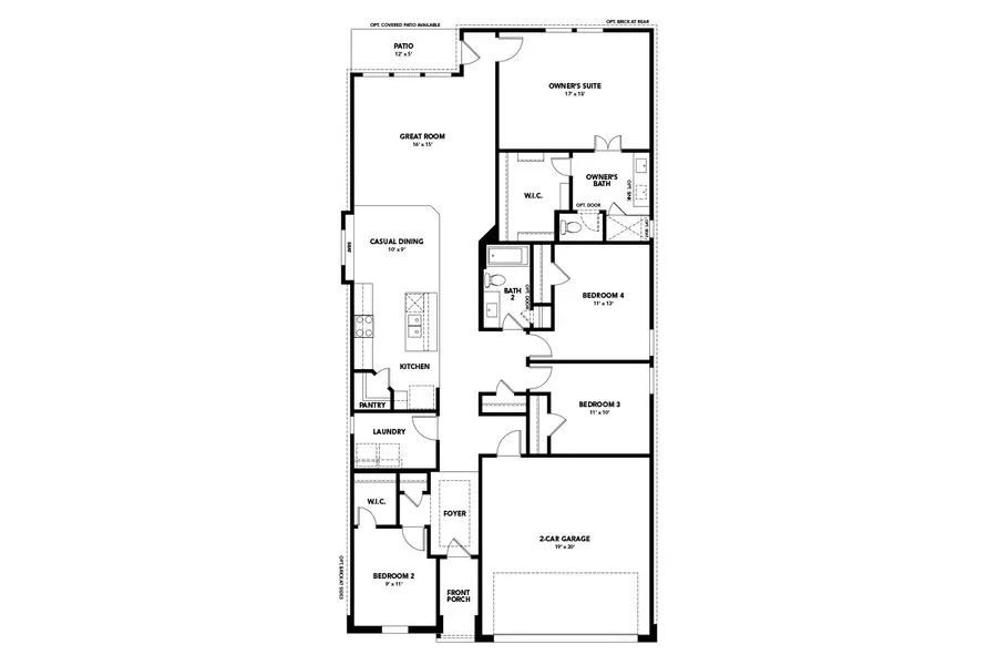 2D floor plan layout for the Maldives by DRB Homes in Briarwood, Elgin, TX (Image 3). 2D floor plan layout for the Maldives by DRB Homes in Briarwood, Elgin, TX (Image 3).