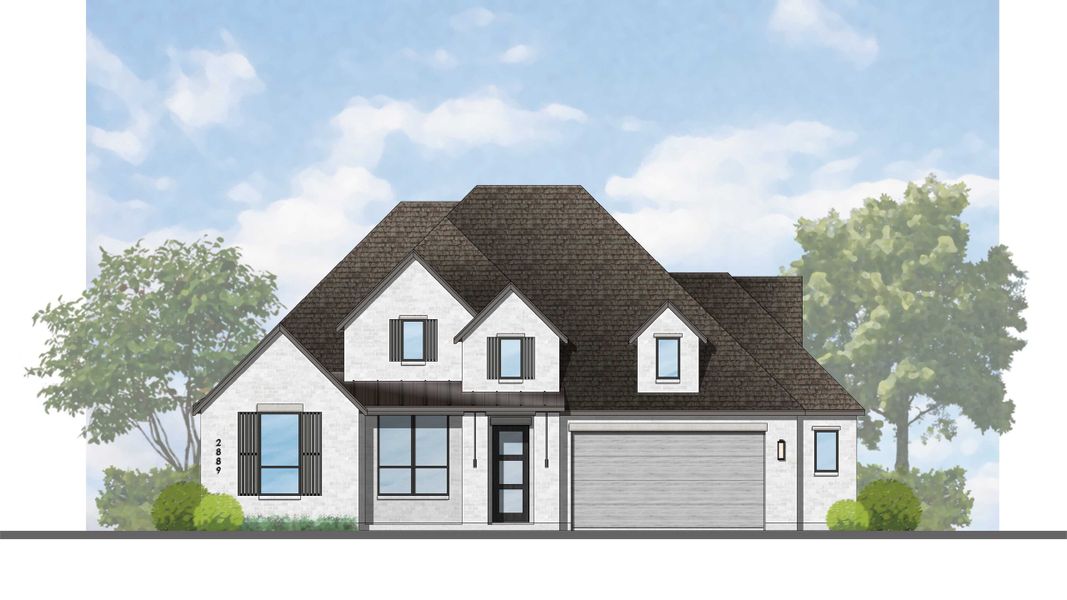 Representative rendering of the exterior for the Birchwood Plan by Highland Homes (Image 5). Representative rendering of the exterior for the Birchwood Plan by Highland Homes (Image 5).