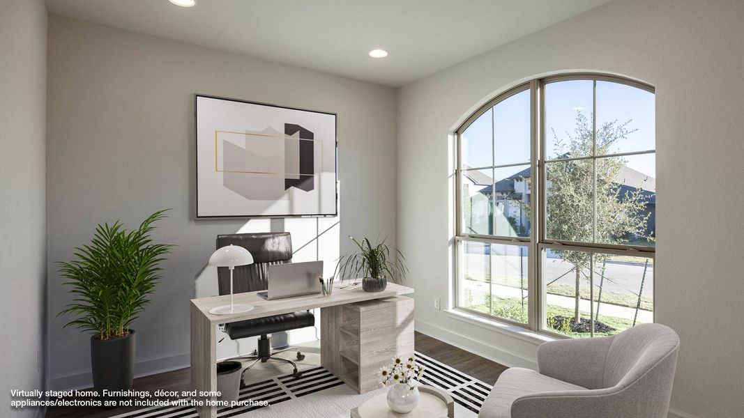 Furnished interior view inside a new home in Wolf Ranch, Georgetown (Image 6).