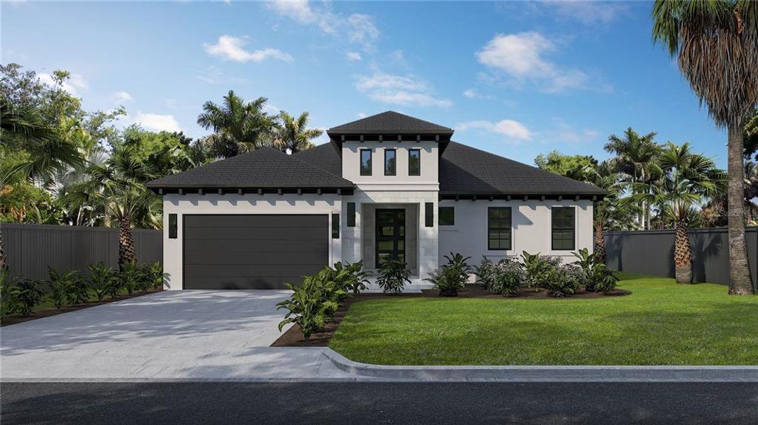 Front exterior of a new home in , Tarpon Springs, FL, highlighting curb appeal (Image 1). Front exterior of a new home in , Tarpon Springs, FL, highlighting curb appeal (Image 1).