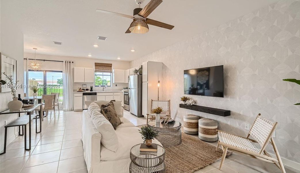 Furnished interior view inside a new home in Palm Cay, Florida City (Image 4).