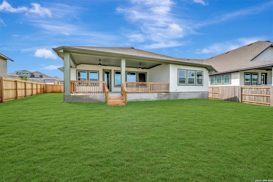Exterior details and patio area of a home in Meyer Ranch – Legacy Series, New Braunfels (Image 3).