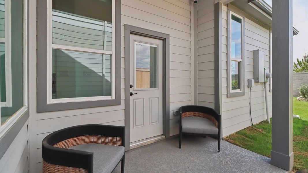 Representative exterior details of a home built from the Versailles by Chesmar Homes in Kresston Chateau, Montgomery (Image 3). Representative exterior details of a home built from the Versailles by Chesmar Homes in Kresston Chateau, Montgomery (Image 3).