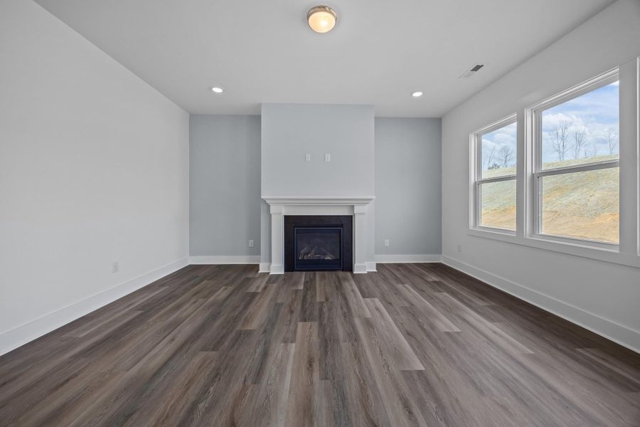 Representative unfurnished interior of a home built from the Blue Satin Sashes by Garman Homes in Spring Valley, Trinity (Image 10).