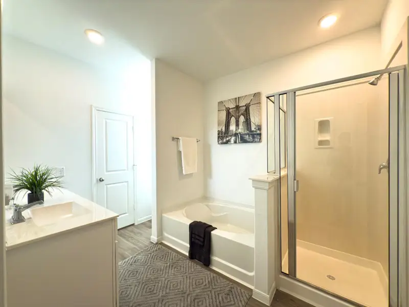 Furnished interior view inside a new home in Marvida, Cypress (Image 9).