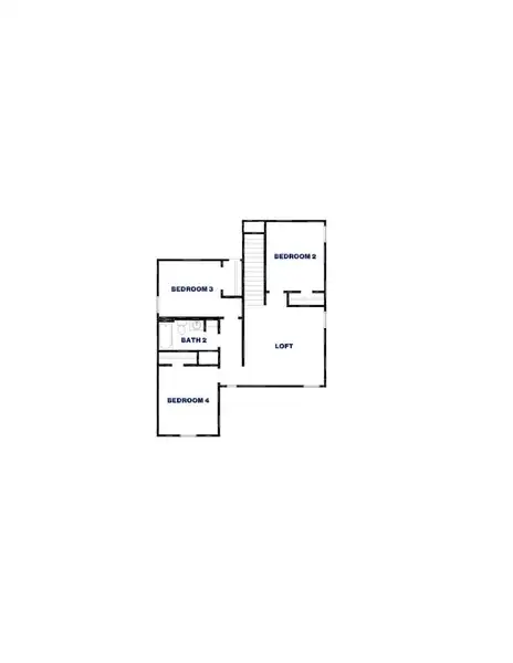 2D floor plan layout of this home in Venetian Pines, Conroe, TX (Image 5).