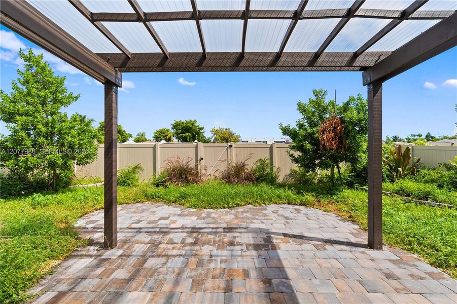 Exterior details and patio area of a home in Parker Pointe, Homestead (Image 27). Exterior details and patio area of a home in Parker Pointe, Homestead (Image 27).