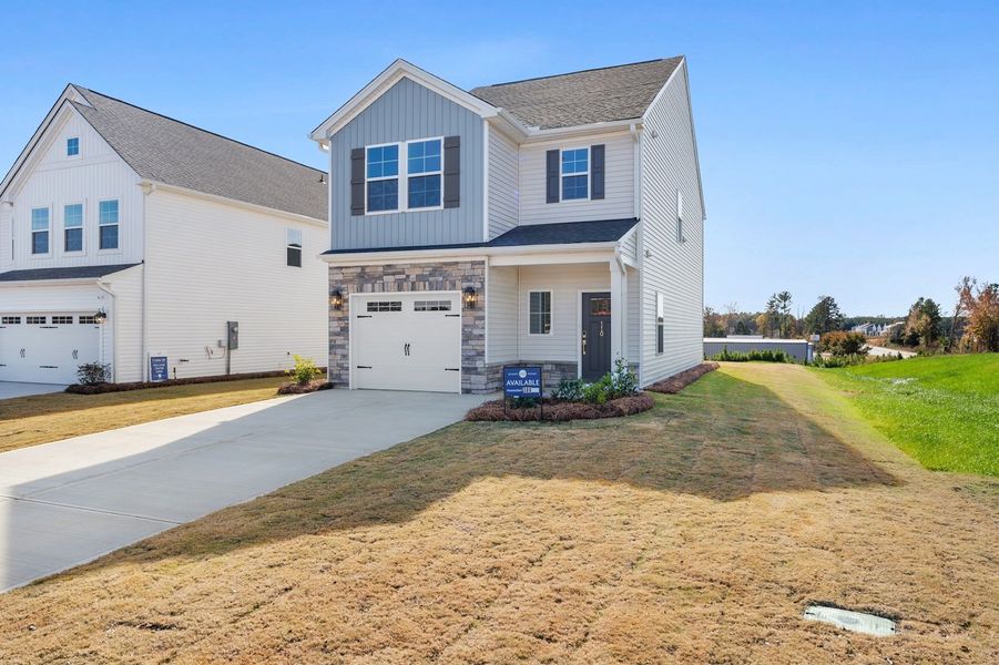 Front exterior of a new home in Tucker Ridge, Pendleton, SC, highlighting curb appeal (Image 17).