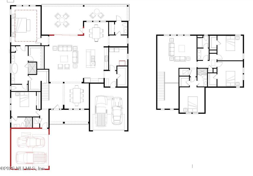 2D floor plan layout of this home in , St. Augustine, FL (Image 2). 2D floor plan layout of this home in , St. Augustine, FL (Image 2).
