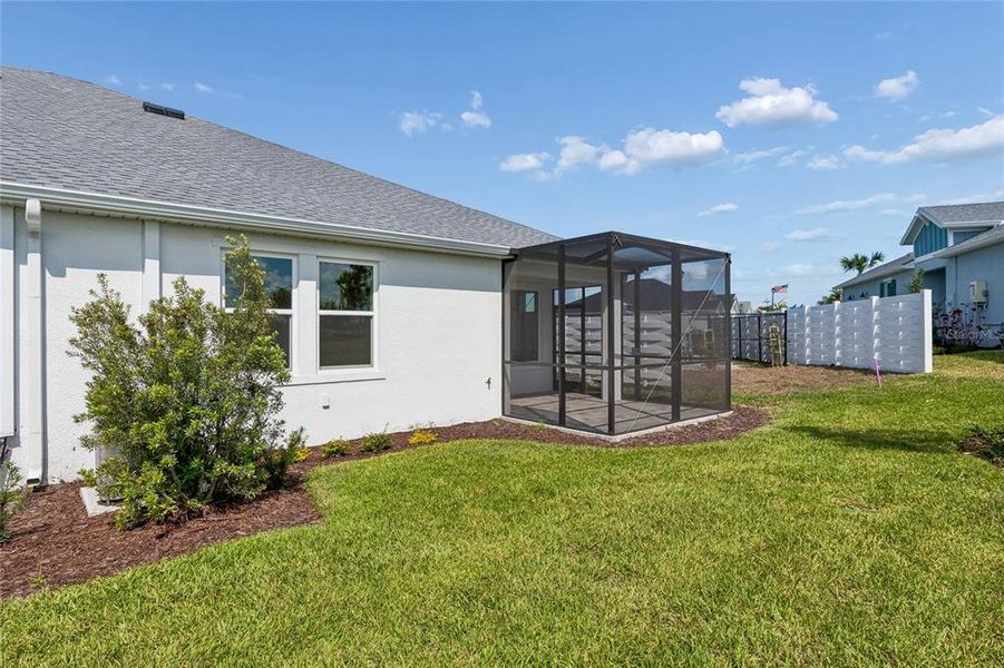 Exterior details and patio area of a home in Gracewater at Sarasota, Sarasota (Image 22).