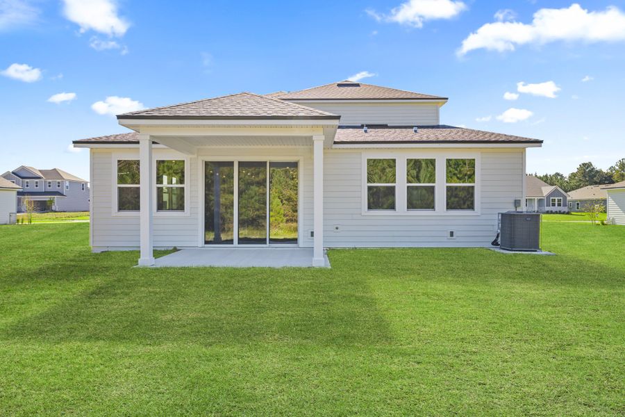 Lot 529 Rear Exterior with Covered Patio at NorthShore in Kingsland