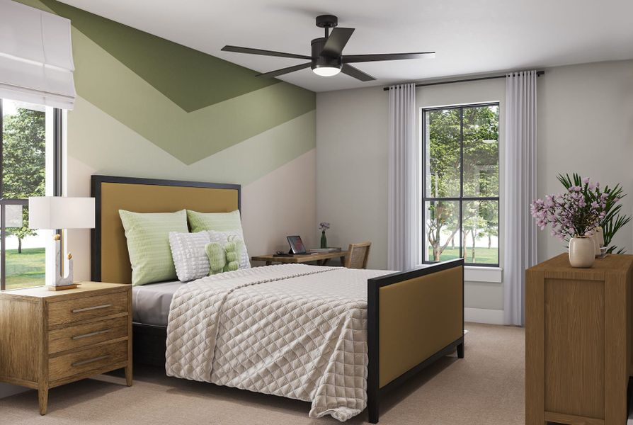 Representative furnished interior of a home built from the Camden by Tri Pointe Homes in Legacy Grove, Montgomery (Image 26).