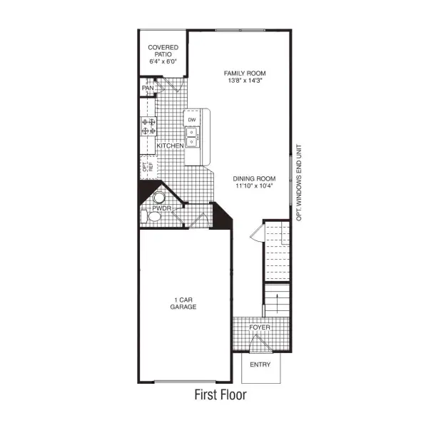 2D floor plan layout of this home in Covington Village, Greer, SC (Image 4).