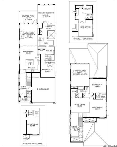 2D floor plan layout of this home in Ladera, San Antonio, TX (Image 5).