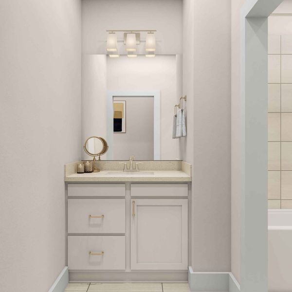 Representative interior finishes for a home built from the Burton by Tri Pointe Homes in Legacy Grove 90′, Montgomery (Image 23).