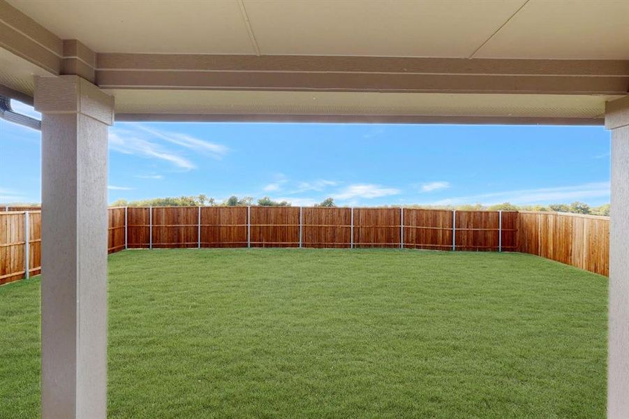 Exterior details and patio area of a home in Meadow Park, Ponder (Image 3). Exterior details and patio area of a home in Meadow Park, Ponder (Image 3).