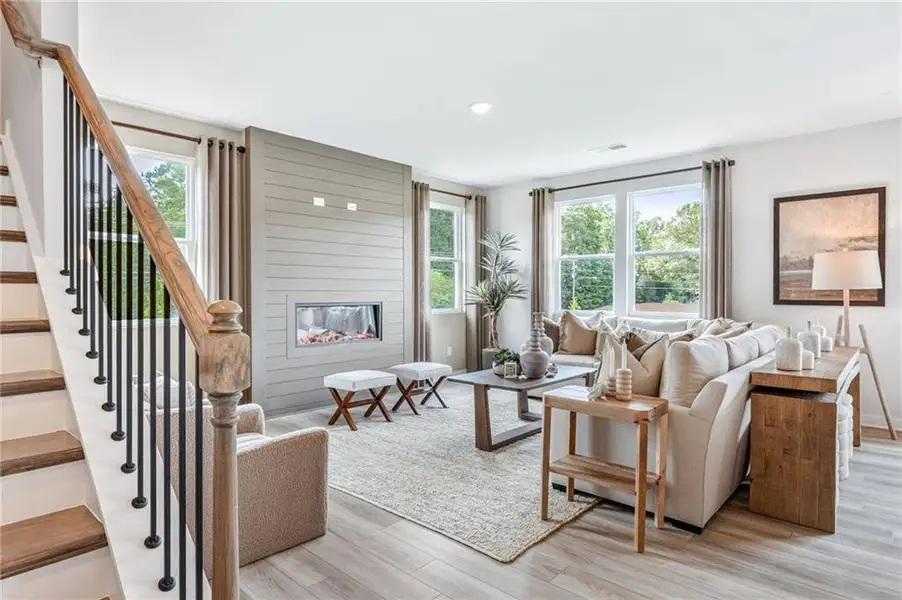 Furnished interior view inside a new home in Oak Grove Glen, Snellville (Image 9). Furnished interior view inside a new home in Oak Grove Glen, Snellville (Image 9).