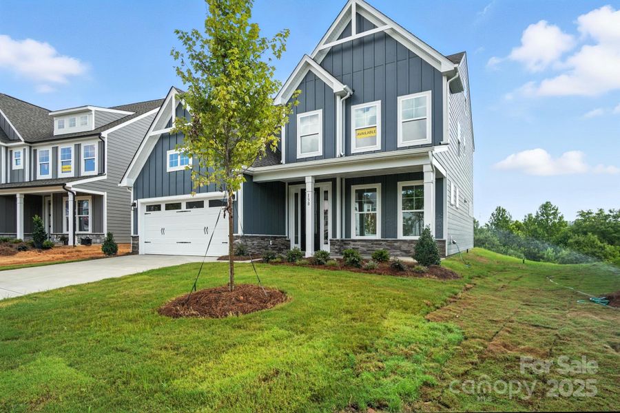 Front exterior of a new home in Summerlin, Mooresville, NC, highlighting curb appeal (Image 2).