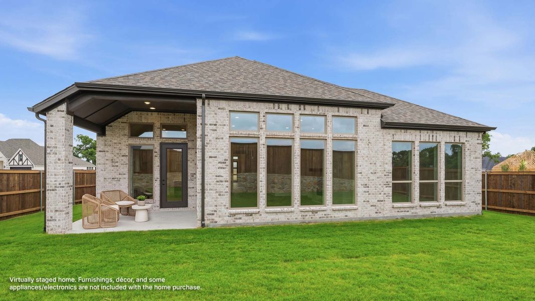 Exterior details and patio area of a home in The Parks at Wilson Creek, Celina (Image 2).