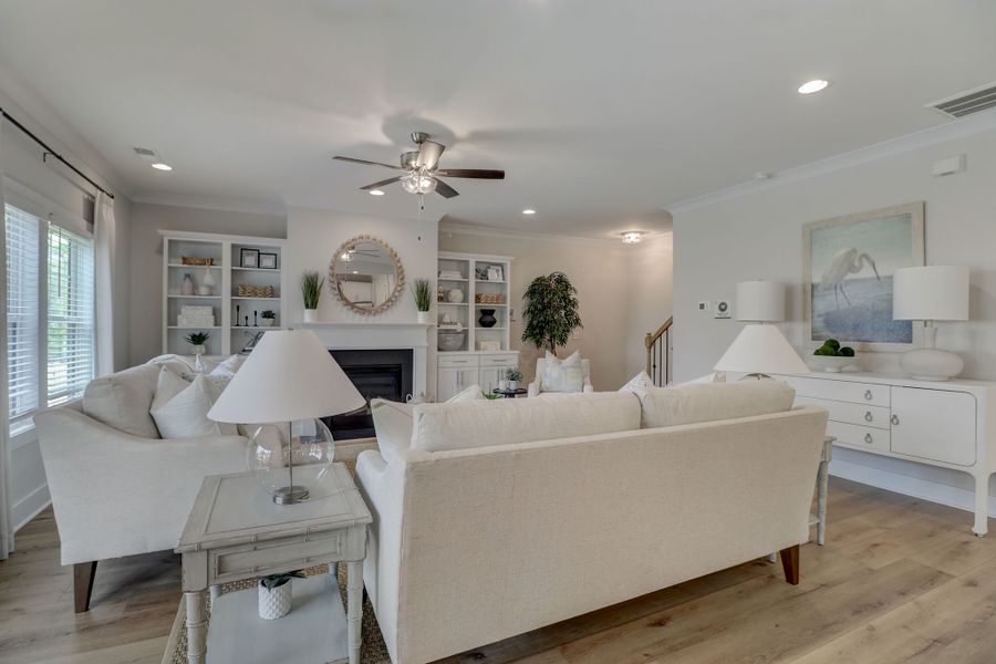 Representative furnished interior of a home built from the Brantley II by Great Southern Homes in Collins Cove, Chapin (Image 50).