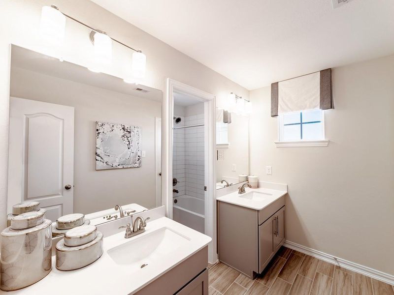 Furnished interior view inside a new home in Massey Oaks, Pearland (Image 20).