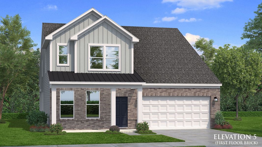 Representative exterior photo of a completed home built from the Ansley by DRB Homes in Mason Glenn, Franklinton, NC (Image 35).