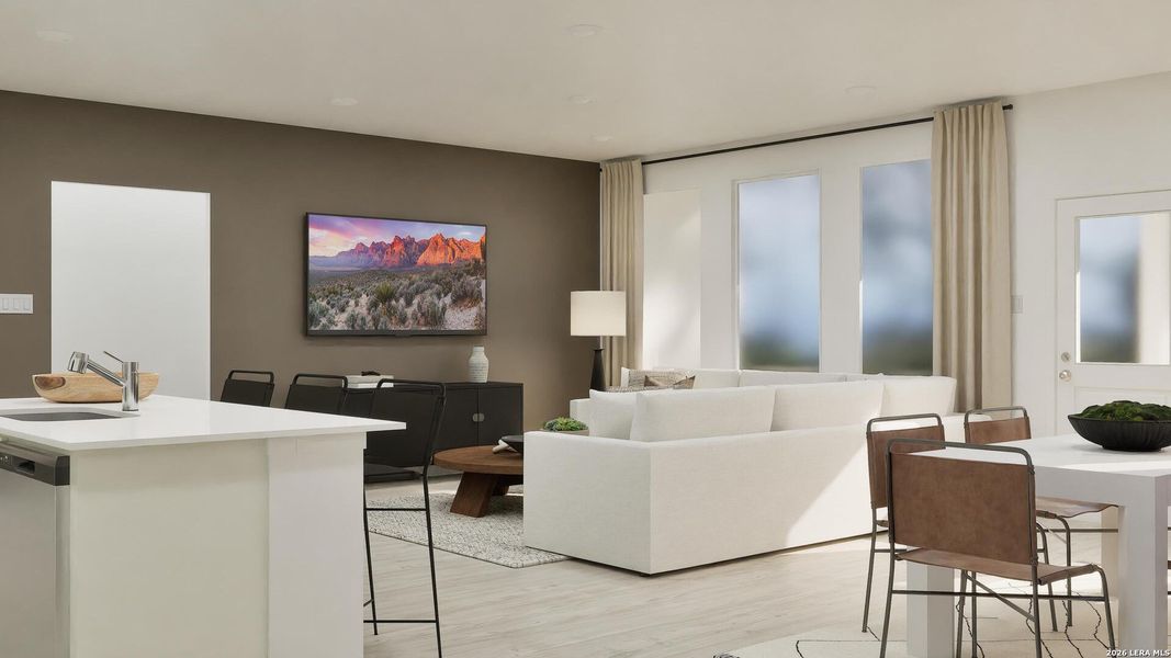 Furnished interior view inside a new home in Voss Farms, New Braunfels (Image 3).