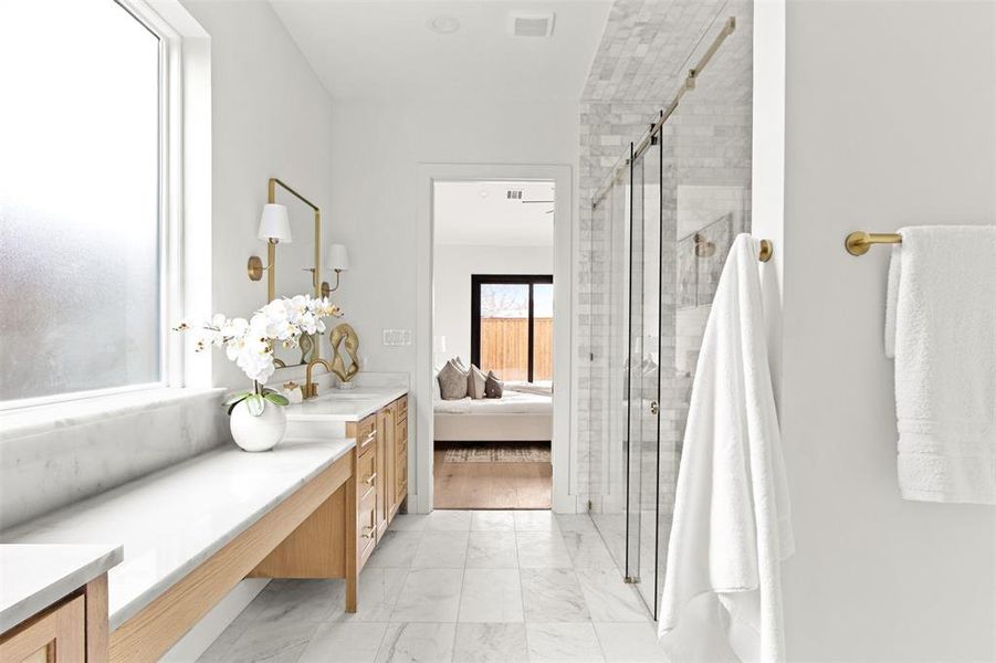 Furnished interior view inside a new home in , Dallas (Image 13).