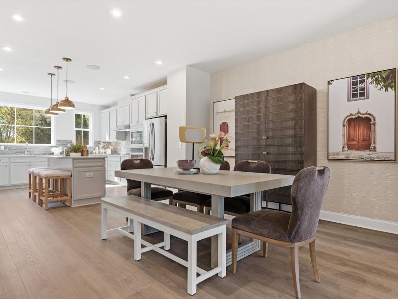 Representative furnished interior of a home built from the Bellamy by Tri Pointe Homes in Bellflower, Charlotte (Image 15).