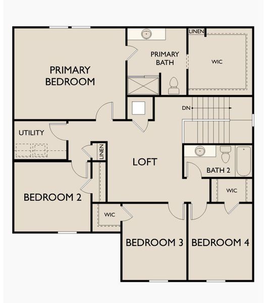 2D floor plan layout for the Splendor by Starlight Homes in Crescent Pointe, Carrollton, GA (Image 4). 2D floor plan layout for the Splendor by Starlight Homes in Crescent Pointe, Carrollton, GA (Image 4).
