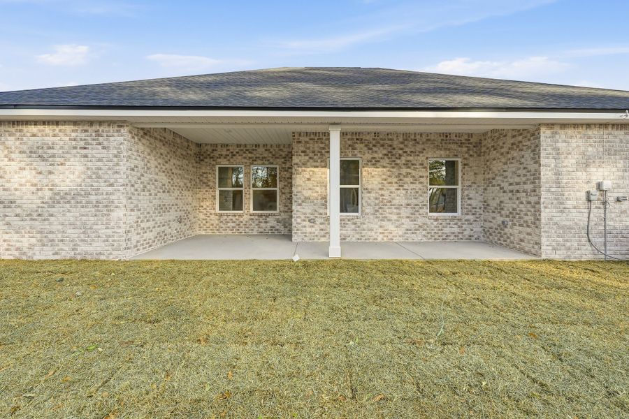 Exterior details and patio area of a home in Barton's Bend, Crestview (Image 26). Exterior details and patio area of a home in Barton's Bend, Crestview (Image 26).
