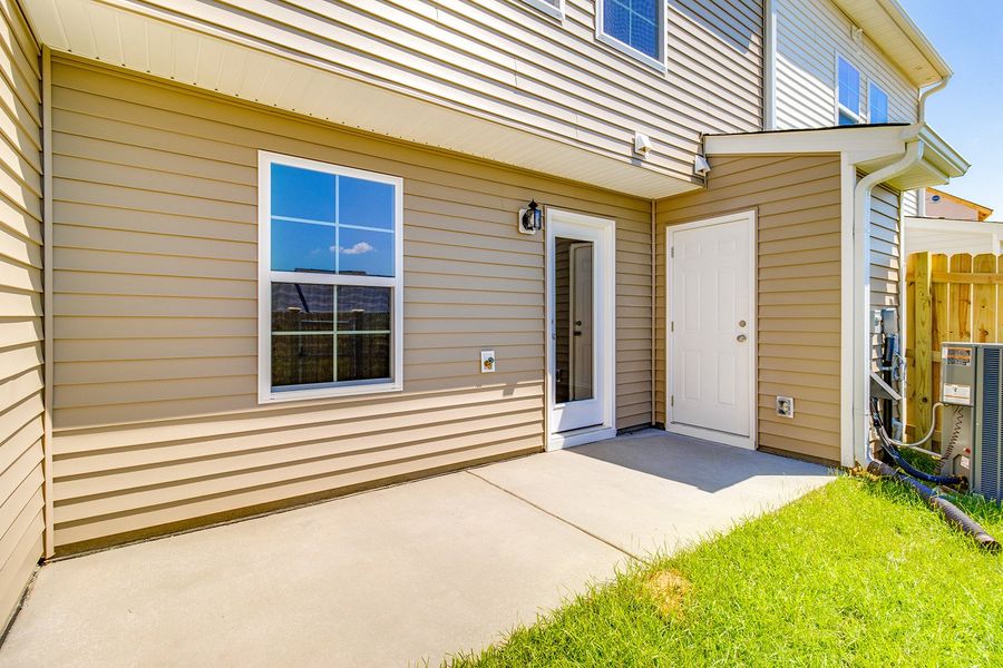 Exterior details and patio area of a home in Astoria, Columbia (Image 3).