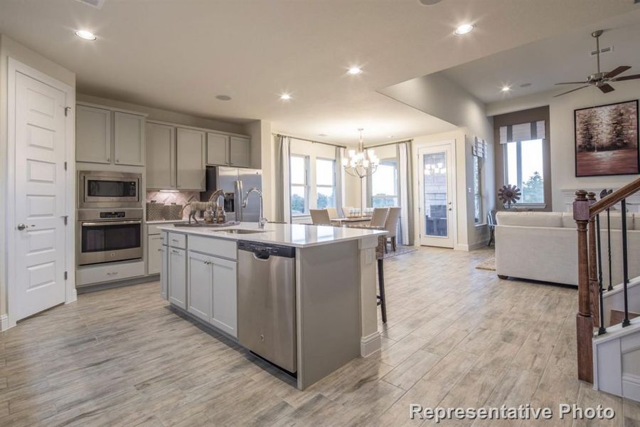 Representative furnished interior of a home built from the Oaks 2512 by Brohn Homes in Oaks at San Gabriel, Georgetown (Image 10).