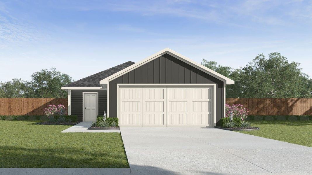 Representative exterior photo of a completed home built from the Barton by D.R. Horton in Wilkins Valley, Brenham, TX (Image 2). Representative exterior photo of a completed home built from the Barton by D.R. Horton in Wilkins Valley, Brenham, TX (Image 2).