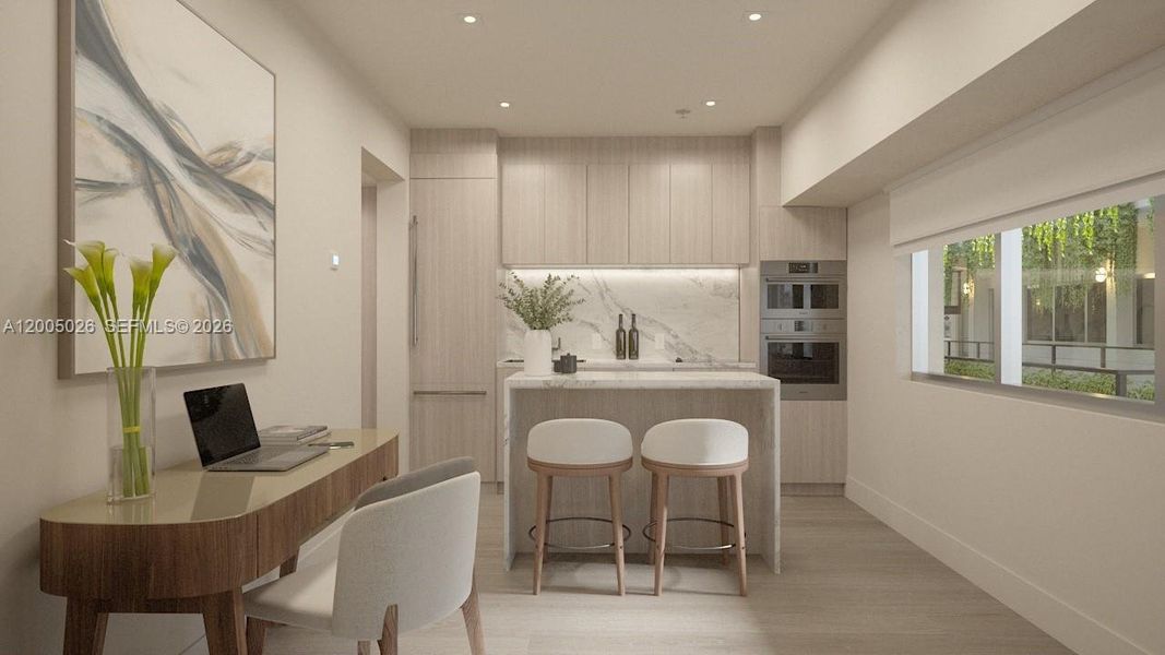 Furnished interior view inside a new home in , Miami Beach (Image 10).