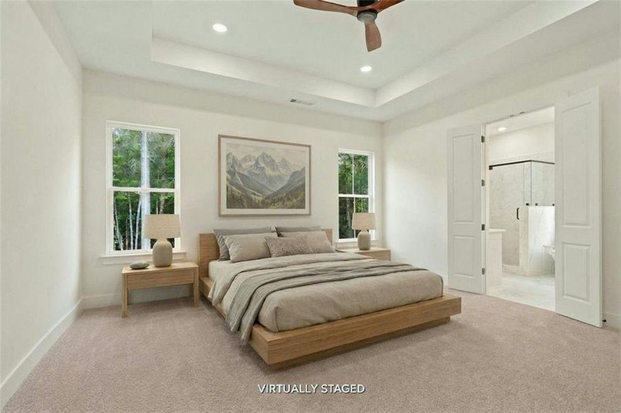 Furnished interior view inside a new home in , White (Image 12). Furnished interior view inside a new home in , White (Image 12).