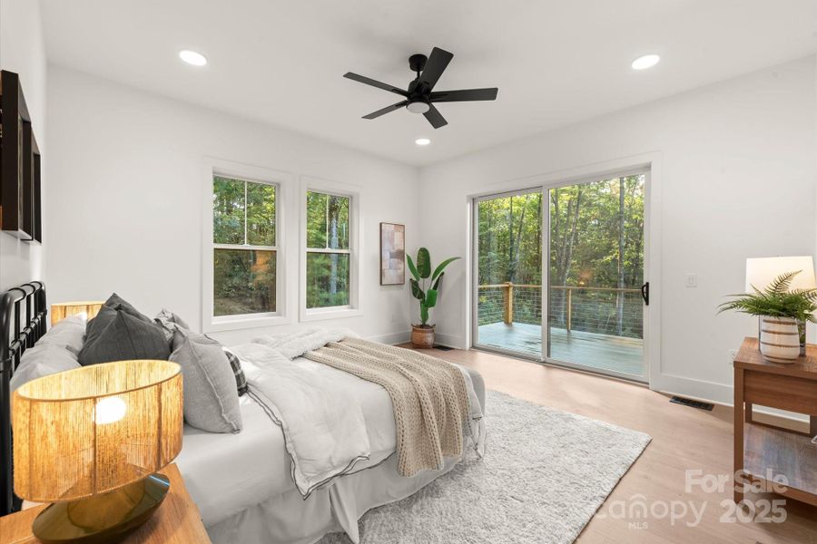 Furnished interior view inside a new home in , Cashiers (Image 42).