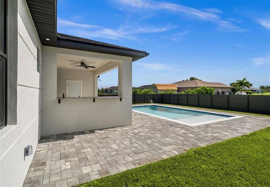 Exterior details and patio area of a home in , Cape Coral (Image 27). Exterior details and patio area of a home in , Cape Coral (Image 27).