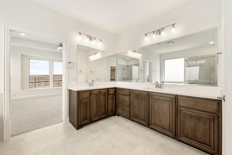 Furnished interior view inside a new home in Country Lakes, Denton (Image 14).